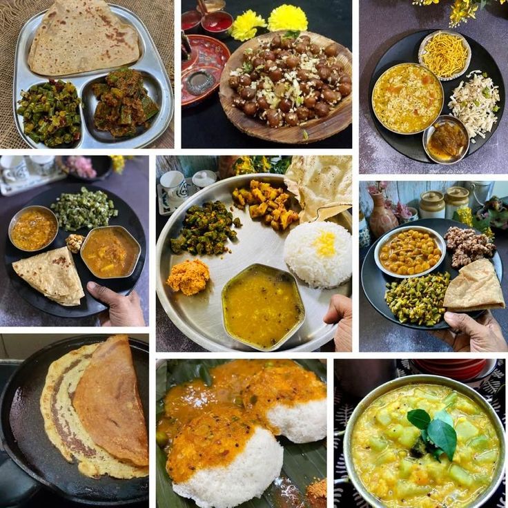 Healthy breakfast collage with popular Indian breakfast recipes and nutritious meal ideas.